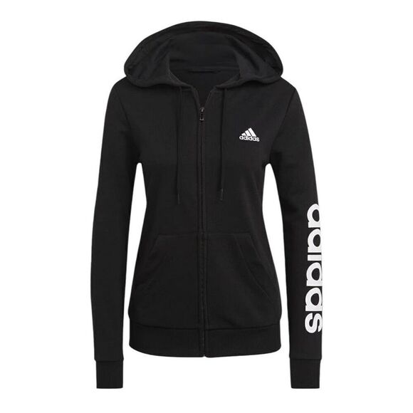 Adidas Women's Essentials Logo Full-zip Hoodie Size Small - Picture 1 of 11